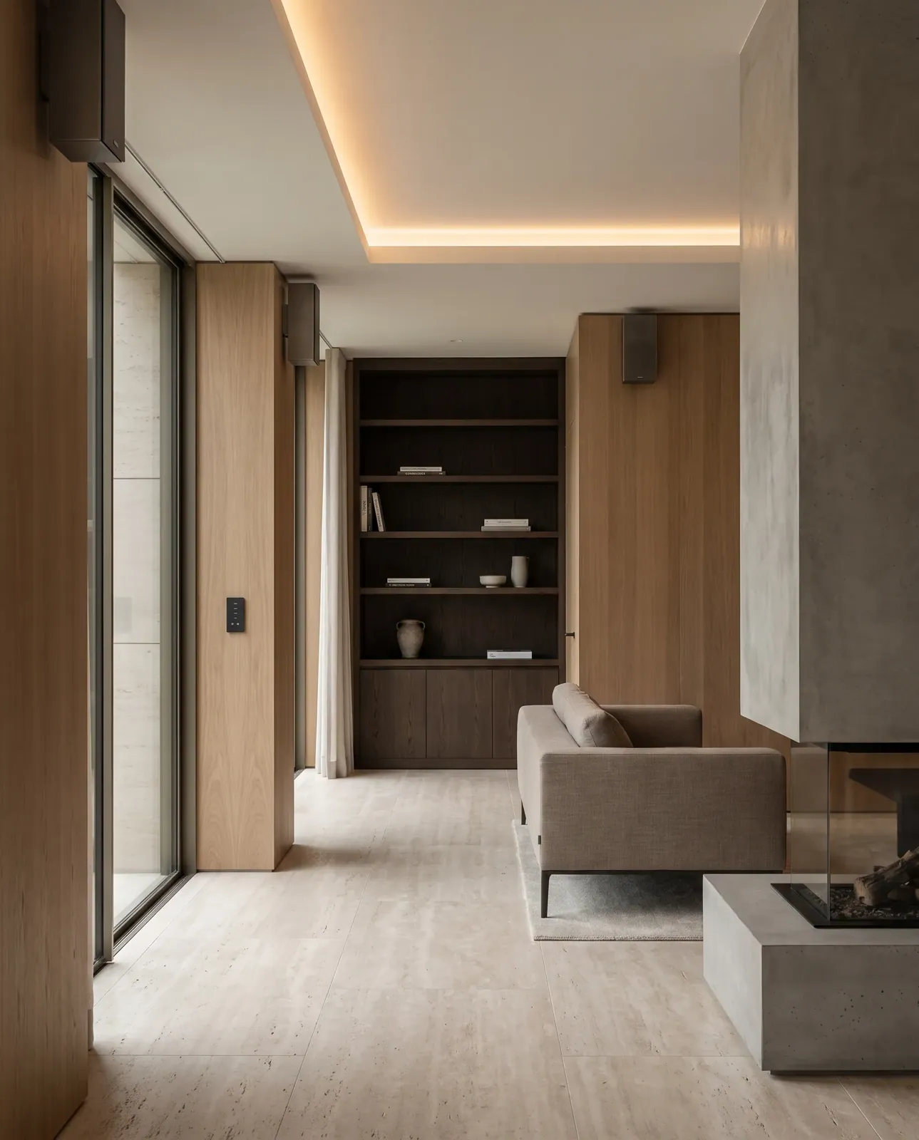 Interior of a residence with integrated technology